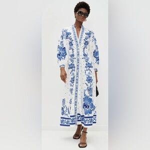 Farm Rio Forest Soul Off White Maxi Dress